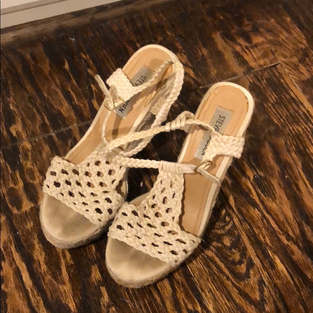 Natural Steve Madden wedge sandals